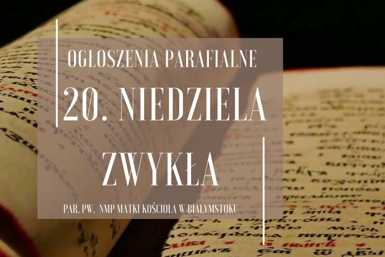 20. Niedziela Zwykła