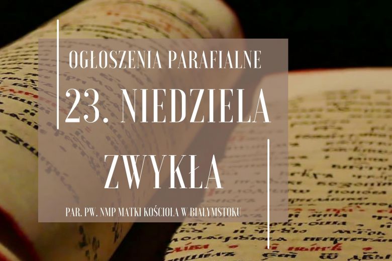 23. Niedziela Zwykła