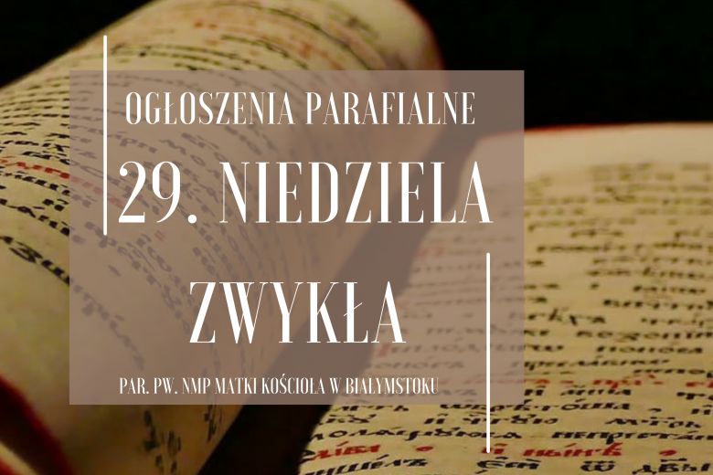 29. Niedziela Zwykła