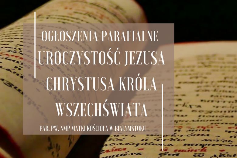 Uroczystość Jezusa Chrystusa Króla Wszechświata